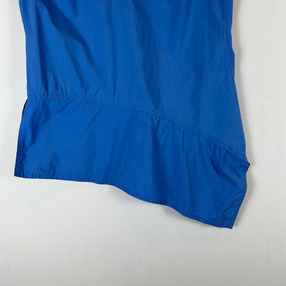 Derek Lam 10 Crosby Blue Sleeveless Top Asymmetrical Hem Cotton Womens Size 2 - Picture 7 of 9